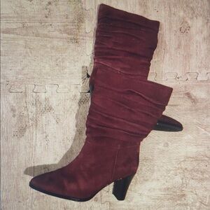Elegant Burgundy Heeled Boots